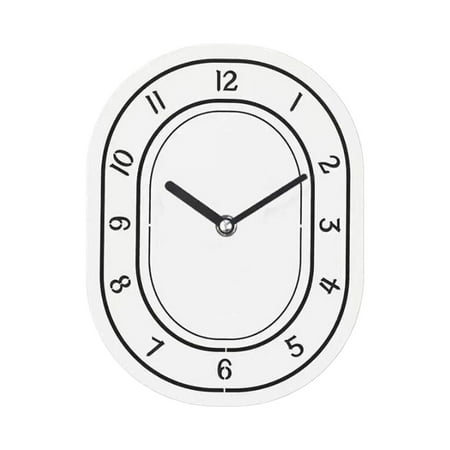 deevoka Oval Wall Clock Accessories Decorative Clock for Kitchen Bedroom Living Room