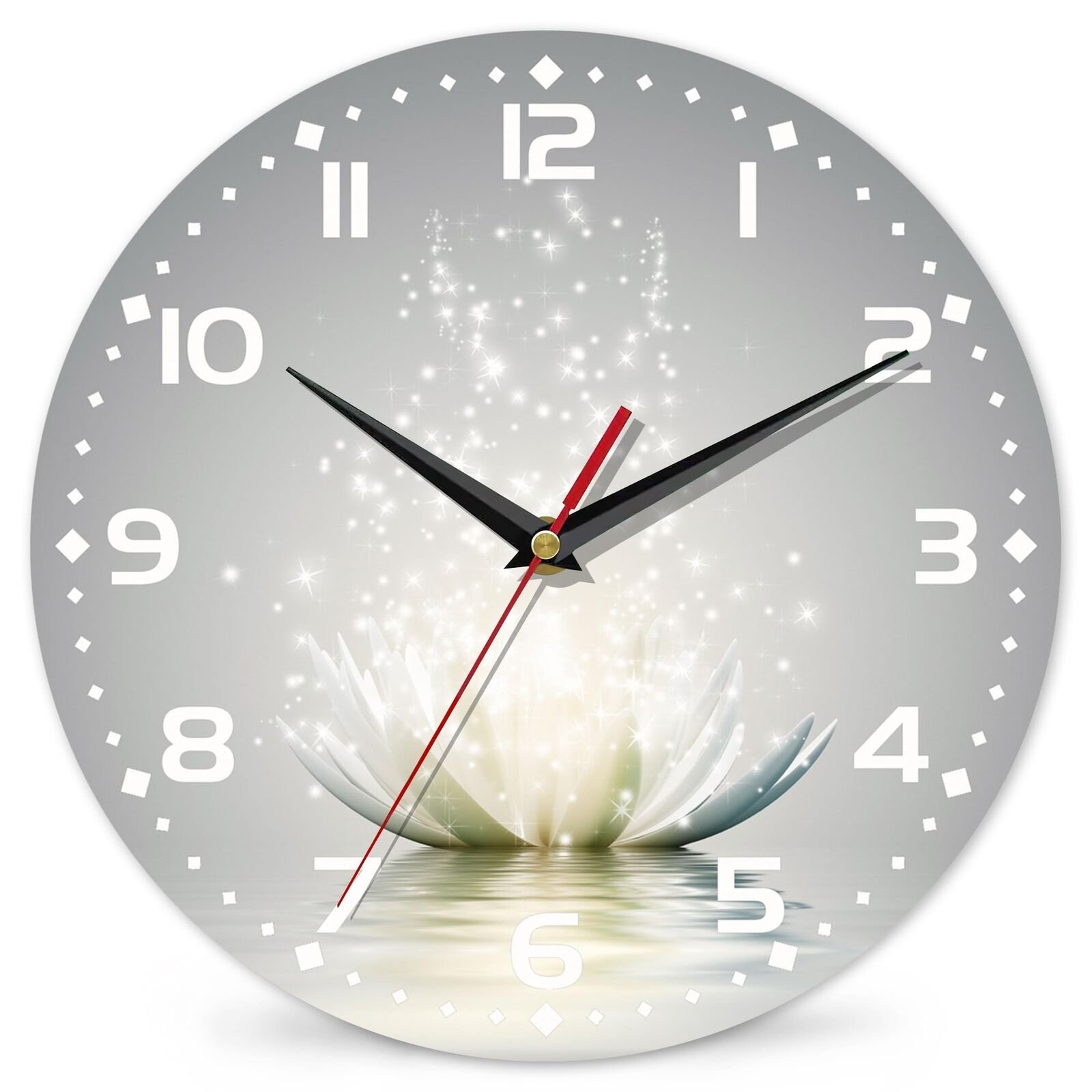 DEMACYA Wall Clock Magic Lotus Flower Wall Clocks Wooden Wall Clock Art Hangi...