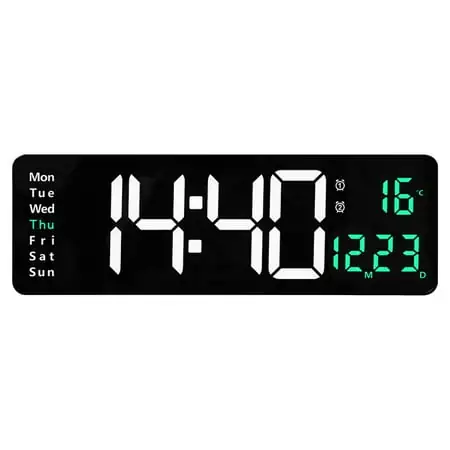 dementia clocks for seniors extra large kitchen wall decor kids night light clock Large LED Digital Wall Clock Temperature Date Day Display USB Remote Control