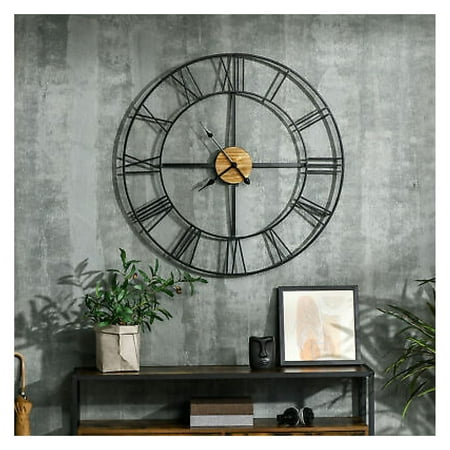 Depot Esh 36 Large Wall Clock, Metal Numeral Clock for Living Room Decor