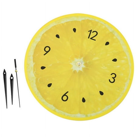 Designice Lemon Fruit Wall Clock Clocks Home Decor Living Room Clock Tropical Fruit Wall Art Clock