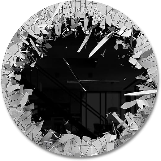 DesignQ 'Abstract Wall 3D Design ' Modern Wall Clock for Home Bedroom Bathroom Office Living Room Decoration, 15740, 36x36, (Clock-TOP 20