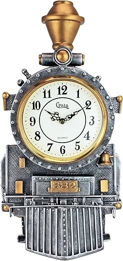 Design Toscano Casey Jones Train Wall Clock