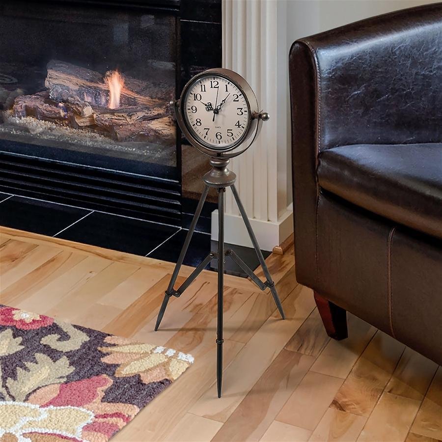 Design Toscano Verne Tripod Timepiece Tabletop Clock