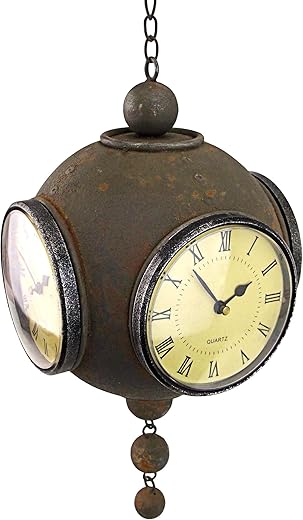 Design Toscano Victorian Grunge 4 Sided Spherical Clock