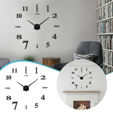 Desk Clock Digital Silver Decor Rechargeable 3D Diy Wall Clock Large Clocks For Living Room Decor Silent Modern Kitchen Office School Home Bedroom