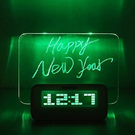 Digital Alarm Clock, Led Fluorescent Message Board Lcd Calendar With 4 Port Usband [3371]