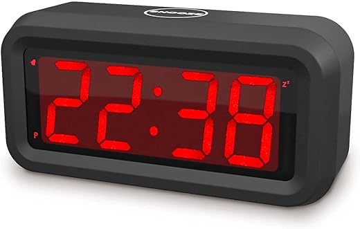 Digital Alarm Clock, Small Wall Clock, Battery Operated, 1.2