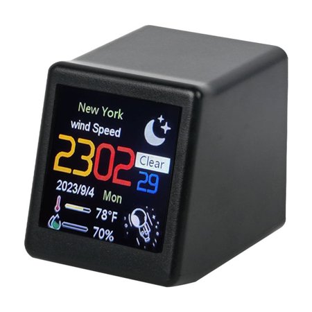 Digital Clock Day Date Temperature Display Digital Alarm Clock with LCD Screen Touch Control WIFI Clock Automatic Weather Update