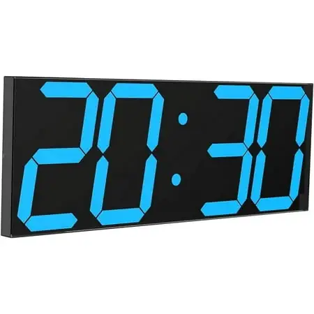 Digital LED Wall Clock, Oversized Wall Clock, 6-Inch (about cm) Digital, Remote Control Countdown/Countdown Timer Clock, Automatic Adjusting Light, Large Calendar and Thermometer