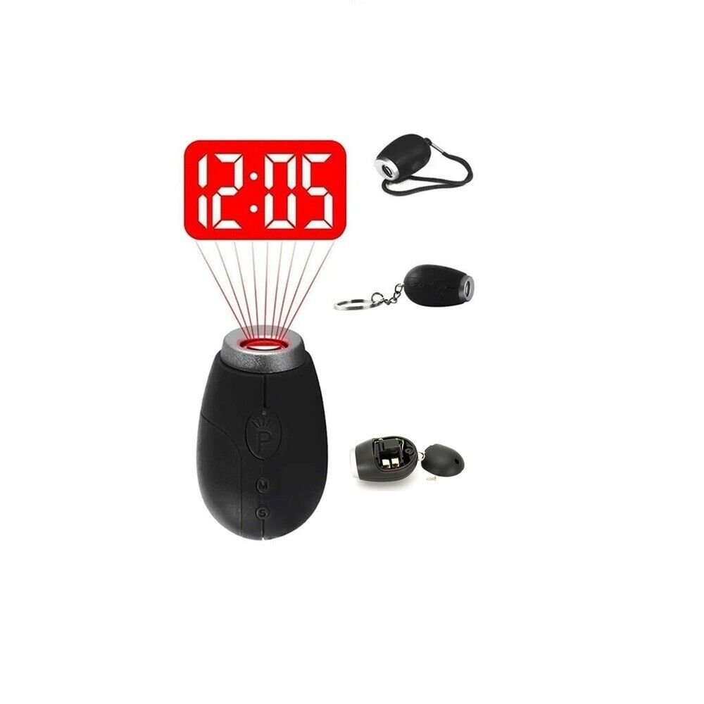 Digital Projection Desktop Alarm Clock With LCD Display Talking LED Projector US