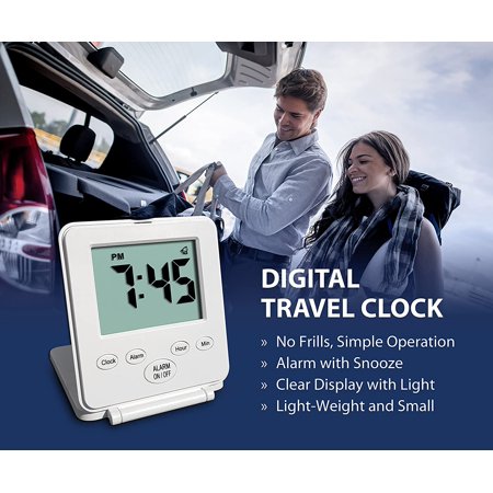 Digital Travel Alarm Clock - No Bells, No Whistles, Simple Basic Operation, Loud Al[234]