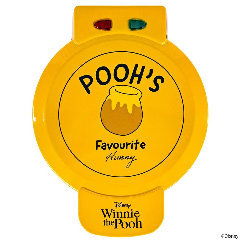 Disney 900 W Winnie the Pooh Yellow American Round Waffle Maker
