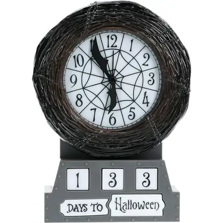 Disney Nightmare Before Christmas Countdown Alarm Clock - Glow in The Dark - Festive Decoration for Halloween and Christmas