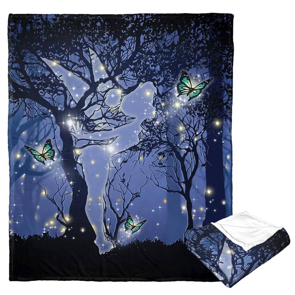 Disney Tinkerbell Sprite Light Silk Touch Multi-Colored Throw Blanket