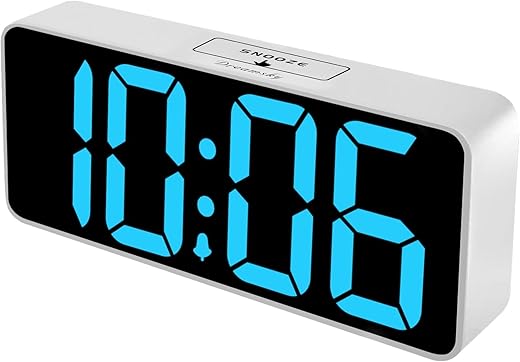 DreamSky Large Digital Alarm Clock Big Numbers for Seniors & Visually Impaired, 9 Inches Electric Clocks for Bedroom, Jumbo Display Fully Dimmable Brightness, USB Ports, Adjustable Alarm Volume