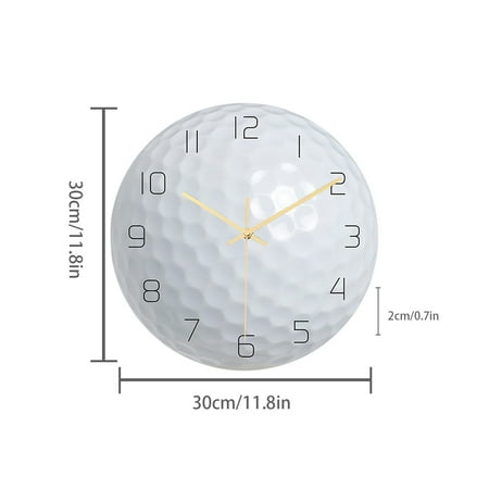 DUAONETS Round golf exterior wall clock mute home decoration wall clock