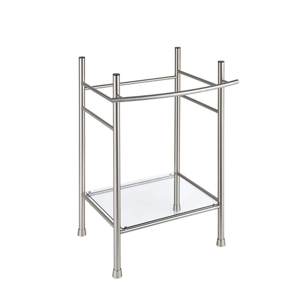 Edgemere Pedestal Leg in Brushed Nickel