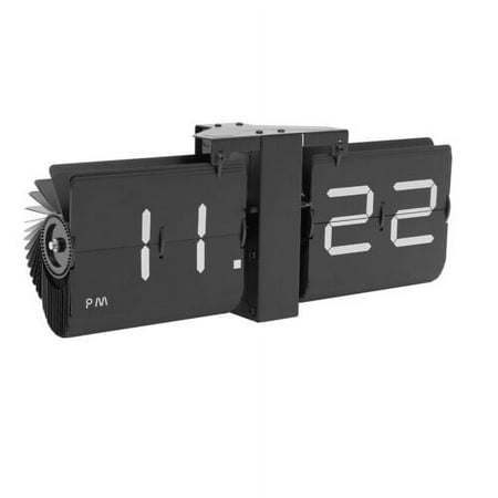 Electrical Digital Flip Clock Gray Flipping Out Wall and Tabletop Flip Clock