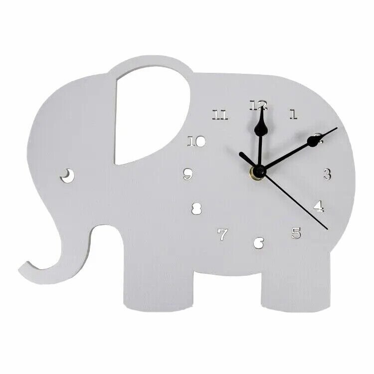 Elephant Clock | Wooden Wall Clock | kids Room Clock | Nursery Clock |Wall clock