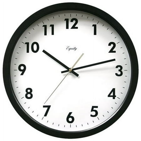 Elgin 13.5 Round Thinline Black Case Commercial Wall Clock, Each