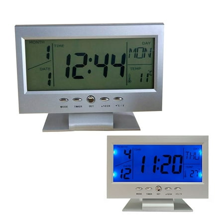 Energy-saving Alarm Clock Number Hearing Impaired Student Voice Control Loud Clocks Night Light