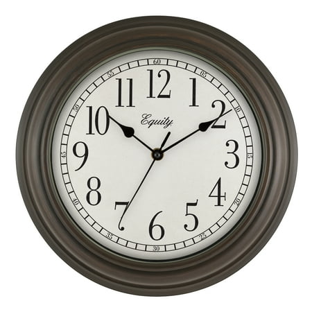 Equity by La Crosse 12 Inch Cora Quartz Analog Wall Clock, 20898