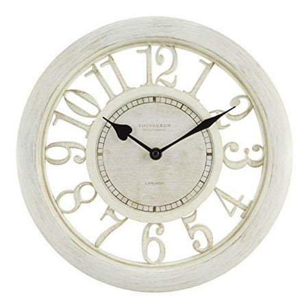 Equity by La Crosse 20857 11.5 Delaney Floating Dial Quartz Clock, Antique