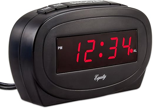 Equity by La Crosse 30228 LED Alarm Clock,Black 4.50