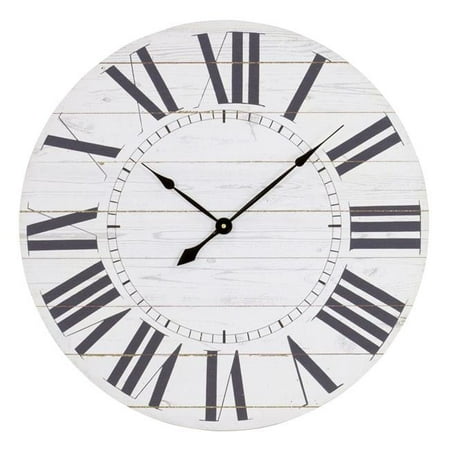 Estelle French Country Wall Clock with Shiplap Face