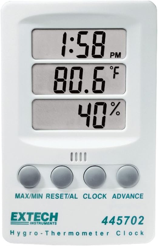 Extech 445702 Indicator Relative Humidity/Temperature with Clock