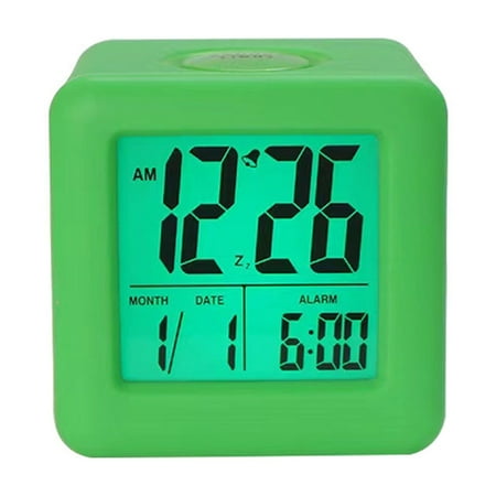 FACAIII Warehouse Sale Silicone Clock LCD Digital Clock Anti Slip Student Small Alarm Clock With Night Light Small Square Clock Large Digital Seat Clock