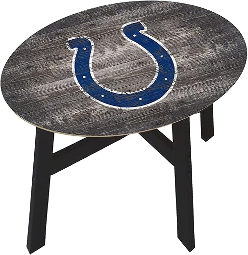 Fan Creations Indianapolis Colts Distressed Wood Side Table