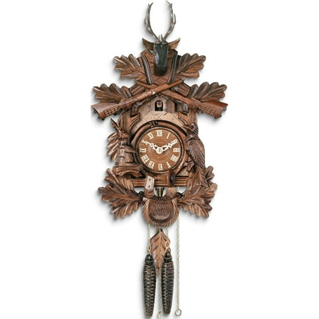 Fashion Carved Animals Hunters Cuckoo Clock (10.75 X 8.25) Made In Germany gm2419