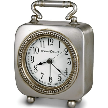 Fashion Kegan Pewter Finish Quartz Night-Glow Alarm Clock (4.25 X 2) Made In China gm1489