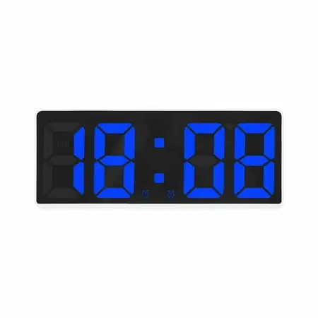 Fdelink a Clock Simple Desk Alarm Clock Bedside LED Digital Alarm Clock Electronic Backlight Alarm Clock for Home Blue