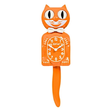 Festival Orange Kit Cat Clock 15.5 Full Size Retro Style Kit-Cat Klock Moving Eyes and Tail Made in the USA NEW