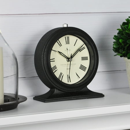 FirsTime & Co. Black Antolini Tabletop Clock, Traditional, Analog, 5 x 2 x 5.5 in