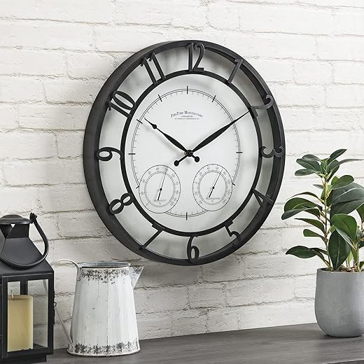 FirsTime & Co. Park Outdoor Wall Clock, 18, Oil Rubbed Bronze