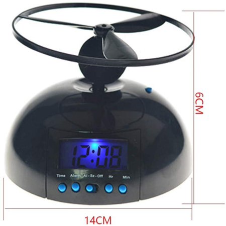 Flying Alarm Clock Digital Led Alarm Clock Gadget Bedroom Snooze Propeller Clock Lo[1574]