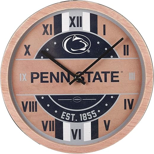 FOCO NCAA Wooden Barrel Wall Clock