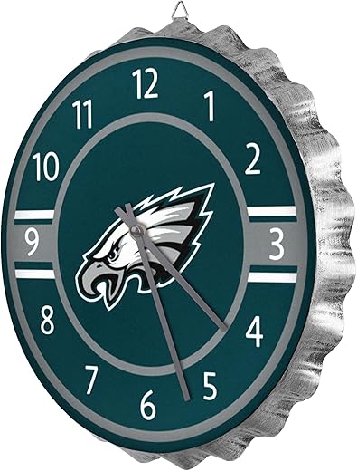 FOCO NFL Unisex-Adult NFL Team Logo Bottle Cap Wall Clock