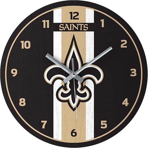 FOCO NFL Unisex-Adult NFL Team Logo Stripe Wall Sign Clock