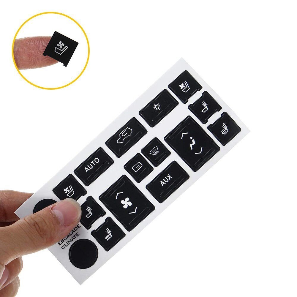 For Escalade 2007-2014 Cadillac A/C Climate Control Repair Button Decals Sticker