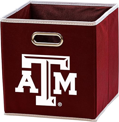 Franklin Sports NCAA College Team Fabric Storage Cubes Made to Fit Storage Bin Organizers (11x10.5x10.5)