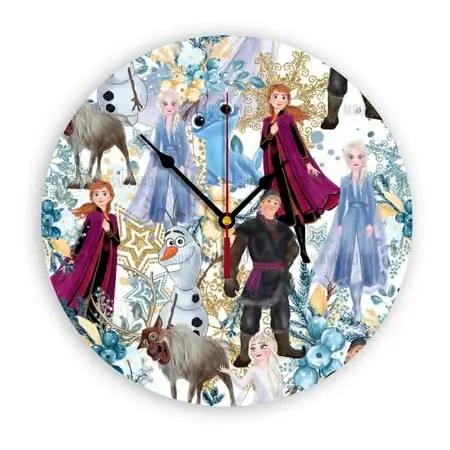 Frozen Wall Clock 10 Inch Modern Clock Battery Powered Small Classic for Home, Bathroom, Kitchen, Bedroom, School