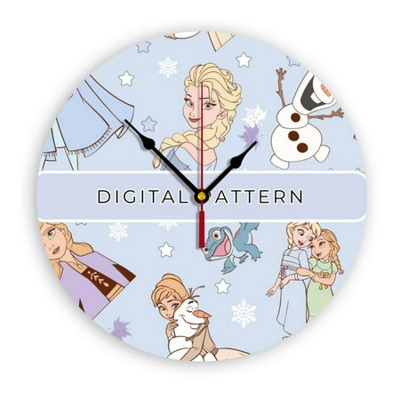 Frozen Wall Clock 10 Inch Modern Clock Battery Powered Small Classic for Home, Bathroom, Kitchen, Bedroom, School