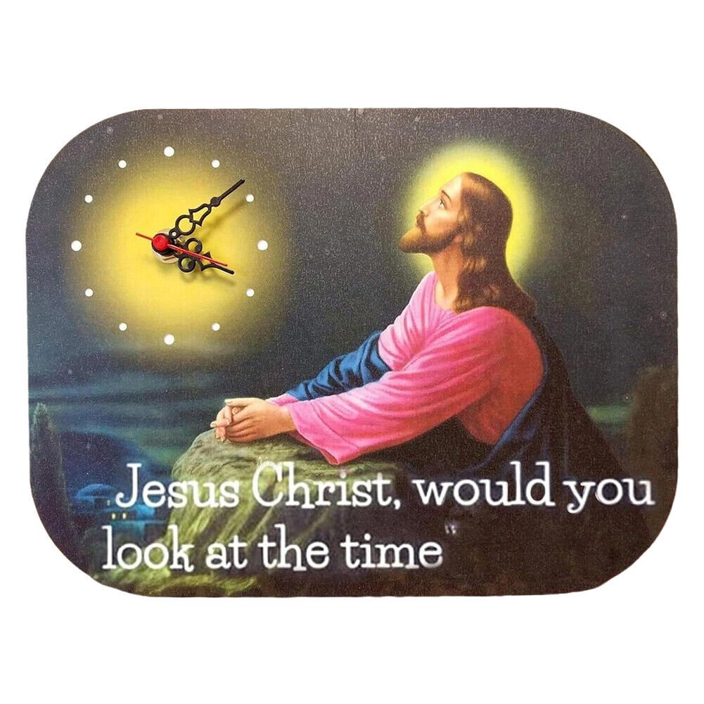 Funny Wall Clock Jesus Wooden Jesus Would You Look at The Time Gift Xmas Gift