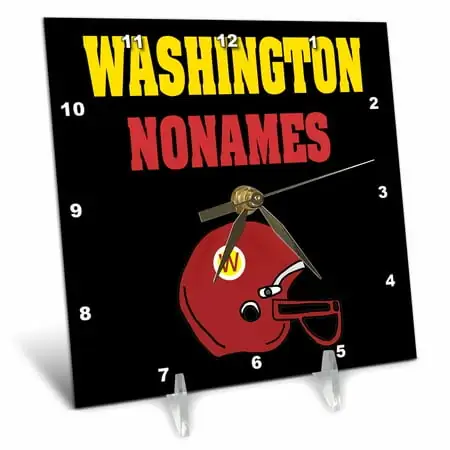 Funny Washington Nonames Football Team Satire with Helmet 6x6 Desk Clock dc-336420-1