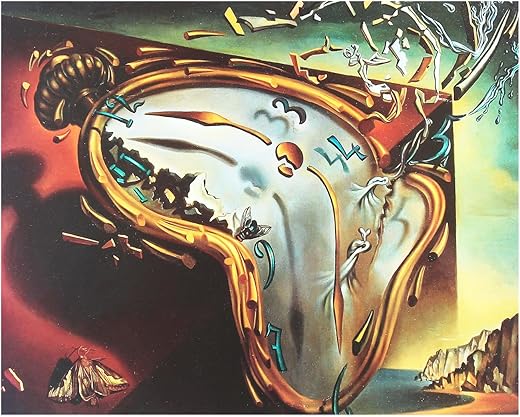 Gelanori Salvador Dali Canvas Wall Art Prints - Melting Clock Poster - Abstract Surrealism Wall Art Bedroom Aesthetic Decoration Unframed